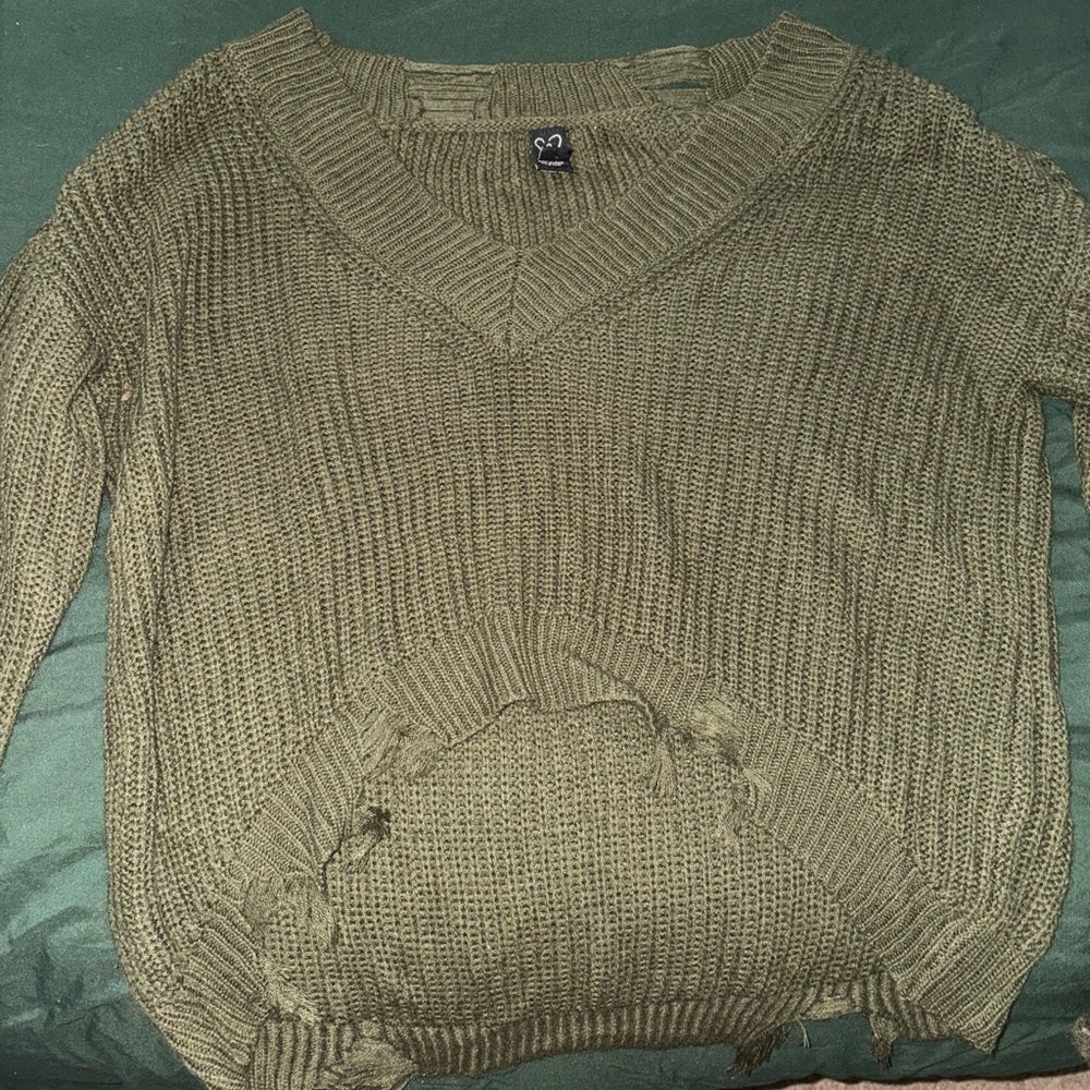 Windsor green crop top sweater.